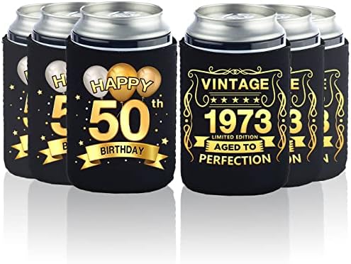 Комплект от 12 кутии-охладители Greatingreat на 50-та годишнина-Декорации за 50-годишнината - Реколта 1973 г.-Аксесоари за честването