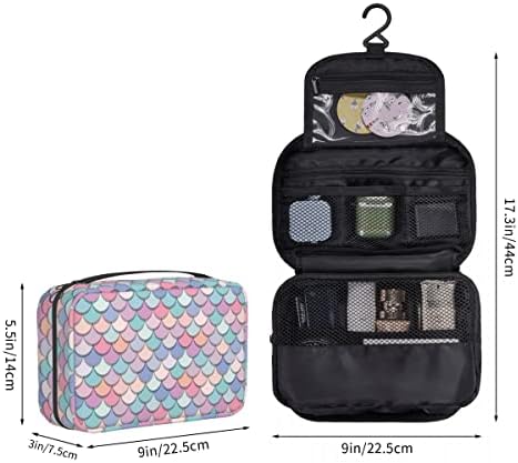 Подвесная Пътна чанта за съхранение на козметика - пътуване портфейл Пътна чанта с извънбордов на една кука, идеална за пътуване, почивка, къмпинг (Мащаб-D)