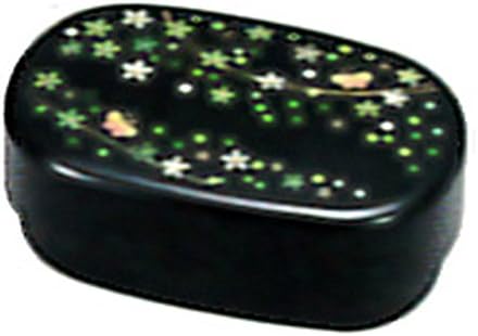 Обяд-бокс: Овалния Обяд-бокс за микровълнова фурна Paradise Butterfly Nyuko Bento Box (Черен) OPP Чанта M15172-5