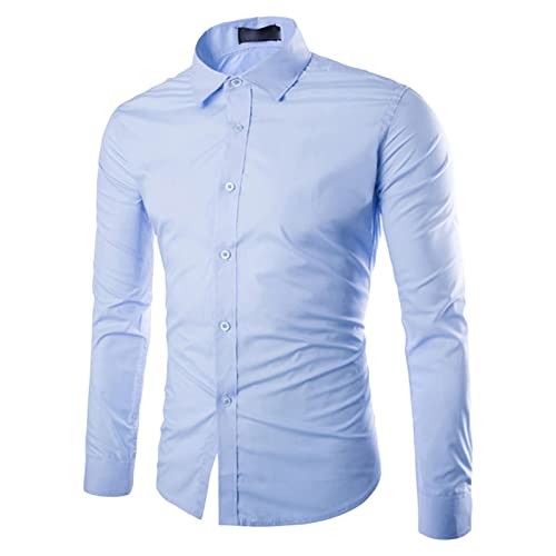 Maiyifu-GJ Мъжки Обикновена Ризи с копчета, Ежедневни ризи с отложным яка, Приталенные Класически Стилни ризи в бизнес стил (Зелен 2,