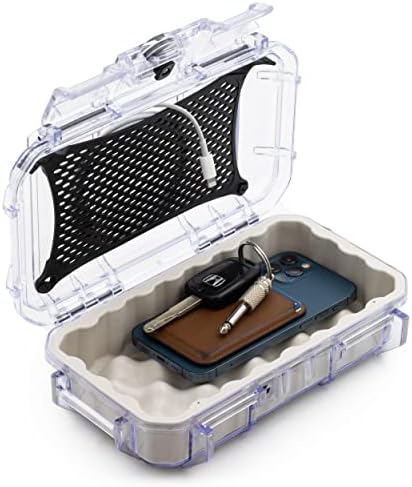 Защитен калъф Evergreen 56 Clear Dry Waterproof Box с цветна гумена вложка - Безопасен за пътуване / Mil Spec / Произведено в САЩ - за