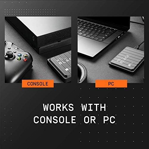Игри устройство WD_BLACK 4TB P10 - Преносим Външен твърд диск, съвместим с Playstation, Xbox, PC и Mac - WDBA3A0040BBK-WESN