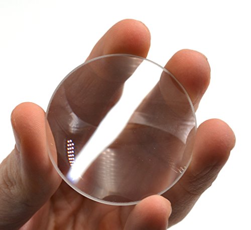 Кръгла леща от двойно выпуклого оптично стъкло - Диаметър 2 (50 mm) - 150 мм Фокусно разстояние - Дебелина 8 мм Прибл. -