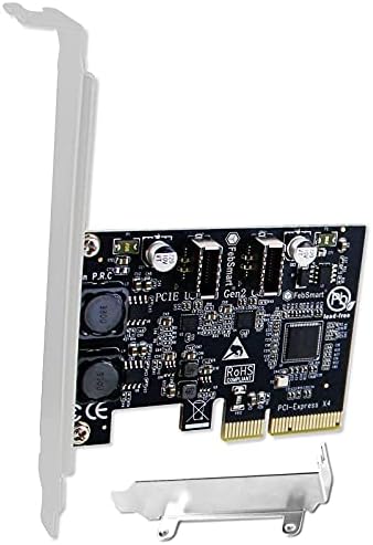 FebSmart PCIE X4 с максимална скорост 2X10 Gbit/s, карта портове USB 3.1 GEN2 Type E Key A, USB конектор 3.1 GEN2 10 gbps за USB порт-C в предната част на настолен КОМПЮТЪР, вградена технология за авто