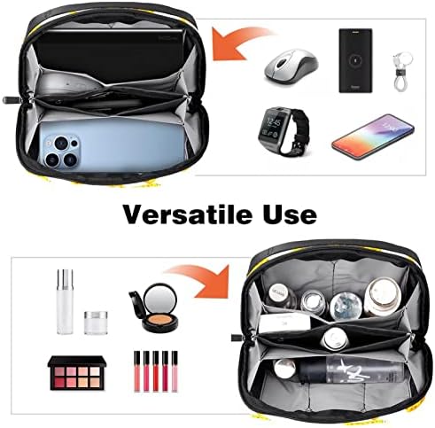 Преносим Електронен Органайзер за Чанти с Леопардовым Модел, Пътна Чанта За Съхранение на Кабел, Твърди Дискове, USB, SD-карта,