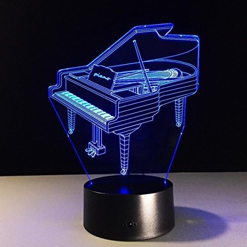 SUPERNIUDB 3D Пиано лека нощ LED USB 7 Промяна на Цвета на LED Настолна Лампа Коледна Играчка За Подарък