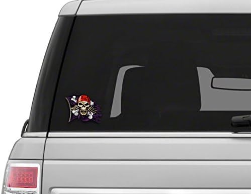 Весел Роджър Е Пиратски Флаг Vinyl Стикер На Прозореца На Колата Стикер Върху Бронята На Камиона
