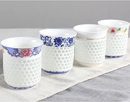 Китайски Керамични Чаши за бира RAKUTE, Китайските Чаени Чаши,Комплект от 2 Китайски Керамични Чаени Чаши, Архаичная Чаша за чай Кунг-фу, Чашата за Кафе, Една Чаша, Чаша