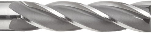 Торцевая fresa Melin Tool CC-L от кобальтовой стомана с Квадратни чучур, Джолан Weldon, Без покритие (блестяща) Повърхност, Спирала 30 градуса, 4 Канала, с Обща дължина 6.5000, Диамет?