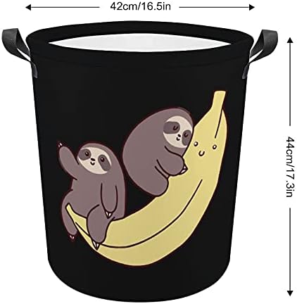 Кошница за дрехи Banana Sloth Кошница За Съхранение на Бельо Кошници С Удобни Дръжки За Носене Играчки Органайзер За Дрехи