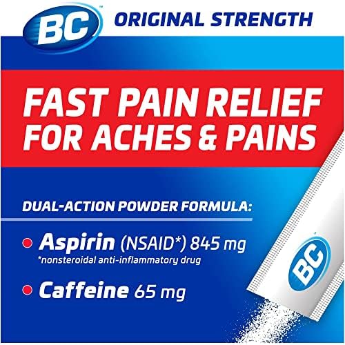 Прах BC | Бързо облекчаване на болката | артрит | Аспирин (НСПВС) и кофеин в количество 50 броя и прах BC | Бързо облекчаване