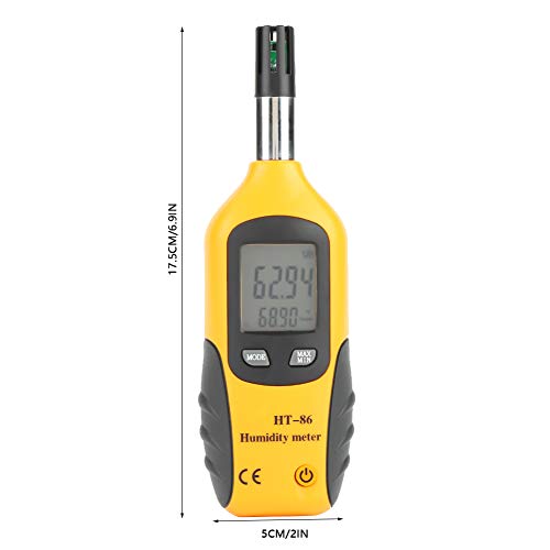 HT-86 Цифров Термометър, Влагомер Влажна Лампа/Измерване на Температурата на Точката на Оросяване Измерители на Влажност 6,9 х 2 инча