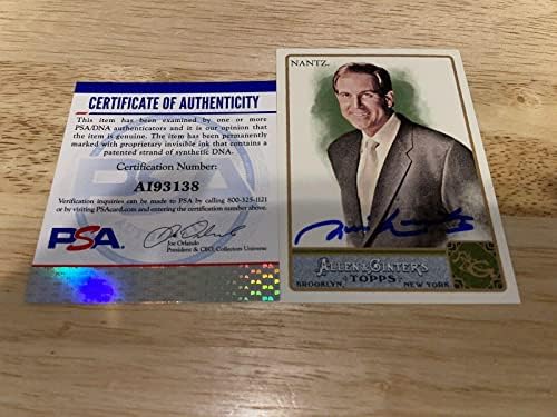 Джим Нанц Подписа Търговската карта на Алън и Гинтера CBS Announcer PSA / DNA 2 - Студентски картички с автограф
