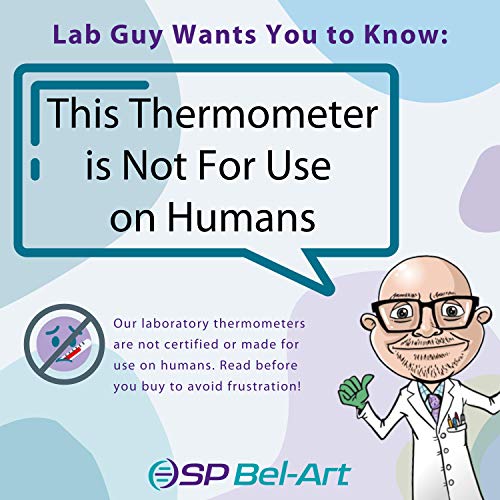 SP Bel-Art, Електронен основен термометър H-B DURAC с калибриране DURAC от неръждаема стомана, -50/200C (-58/392F), 127 мм (5 инча) сонда