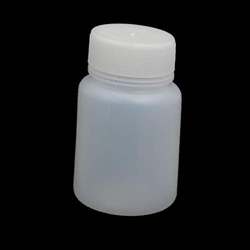 X-DREE 30 ml Пластмасова бутилка за проби от полиетилен с висока плътност с широко гърло и Бели на цвят (30 мл пластмасова бутилка