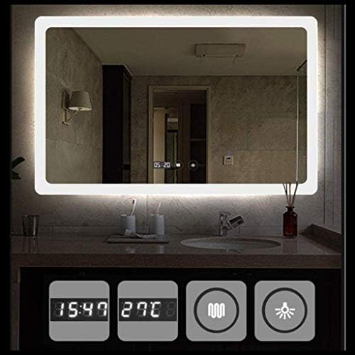 Стенно огледало YGCBL, Led Огледало за баня, Тоалетен огледало за баня с лампа, Подходящ за баня, Хотел, Тоалетна, a, 7090 см