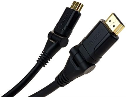 Високоскоростен кабел за свързване VisionTek 4K UHD от мъжете кмужчине HDMI-HDMI Pivot Кабел (10 фута)- 900750