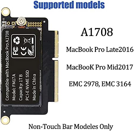 FLEANE FM17A 1 TB PCIE 3.0x4 NVME 3D TLC NAND флаш памет SSD за MacBook Pro Retina A1708 (-2017) комплект инструменти Направи си сам (1 TB)