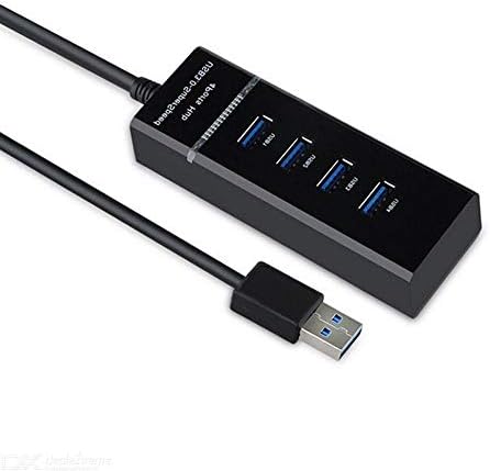 Удължител CUJUX USB3.0, Многопортовый Кабелен адаптер USB 1-4, Център за лаптоп, Зарядно устройство, 4-Портов хъб с данни със скорост 5 Gbit/s (Бял цвят)