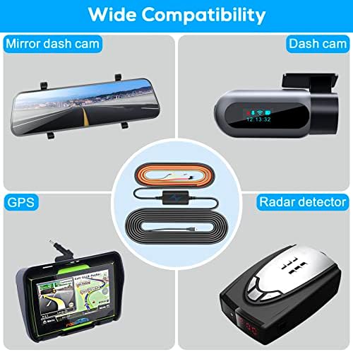 Комплект кабели за видеорегистратора Mini USB за Arifayz Dash Cam Q3, Комплект предпазители за видеорегистратора с предпазители и