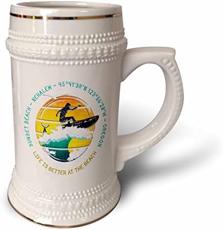 3. Американски плажове - Сънсет Бийч, Нехалем, окръг Tillamook. - чаша за стейна на 22 унция (stn-375572-1)