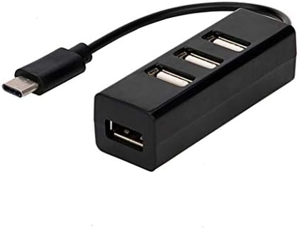SJYDQ Type-C 4-Портов USB 3.0 Хъб USB 3.1 Адаптер за Директна Доставка на Адаптер за зарядно устройство Кабел Конвертор (Цвят: черен)