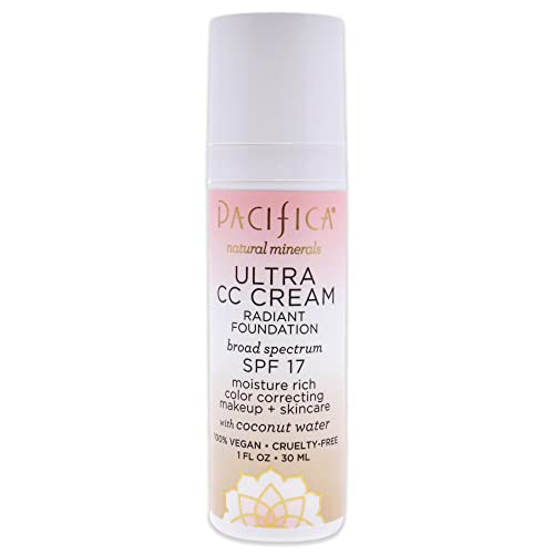 Pacifica Beauty | Ultra CC Cream Лъчисти основа - Хладен / Дълбоко | Физически крем с широк спектър на действие SPF 17