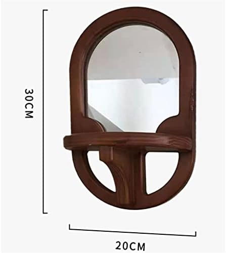 WYFDP В рамка от масивна дървесина, Средновековна Стенно огледало във формата на декоративно огледало в пасторальном стил (Цвят: A, размер: One Size)