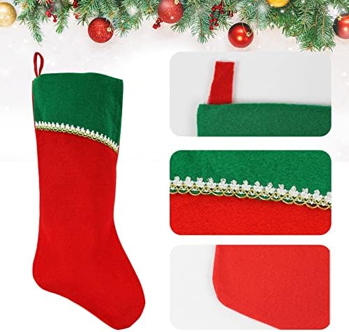 PORRUNNY 6 Опаковане. 19 Инча(А)А) Коледни Чорапи Персонализирани Коледа за Семейна Почивка на Коледно Парти Декор Камина Виси за Семейство