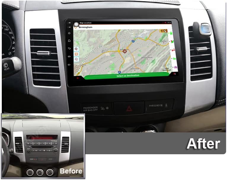 Bestycar 9 Android Кола Стерео радио за Mitsubishi Outlander/Peugeot 4007 2006-2011 Восьмиядерный Android 10,0 Главното устройство със сензорен екран поддържа GPS навигация Carplay Android Auto Bluetooth DSP SWC USB-4 +