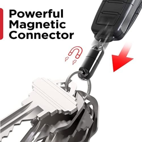 Магнитен Быстроразъемный Ключодържател KeySmart MagConnect, Надеждно Преносимо Закопчалка за ключодържател Аксесоар за Чанти, Колани,