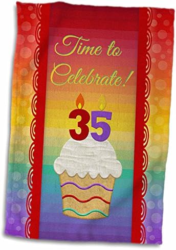 Cupcake от 3-те рози, Брой Свещи, Време, Покана за участие в честване на 35-годишнината си - Кърпи (twl-244884-3)