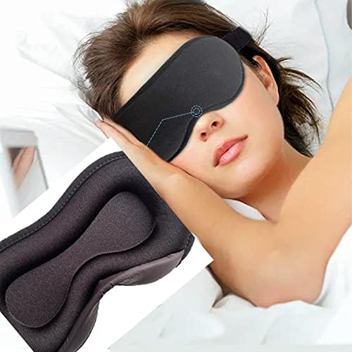 Маска за очи за сън, 3D Маска за сън, за мъже и жени, с 1 Чифт Затычек за уши, Удобни Дишащи Нощен Маска за очи за сън, Силно Затененная, Блокира светлината, за спане по вр