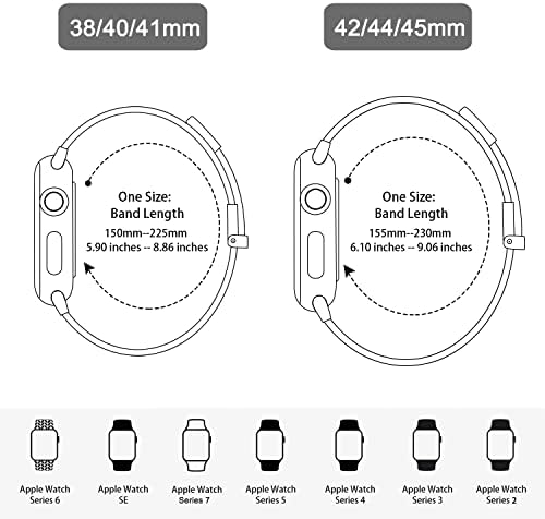 [2] на Метални въжета от неръждаема стомана, съвместими с джапанки Apple Watch серия 8 7 6 5 4 3 2 1 SE 41 мм 40 мм 38 мм 42 мм 44 мм 45 мм, магнитен миланската каишка от вкара линия за рем