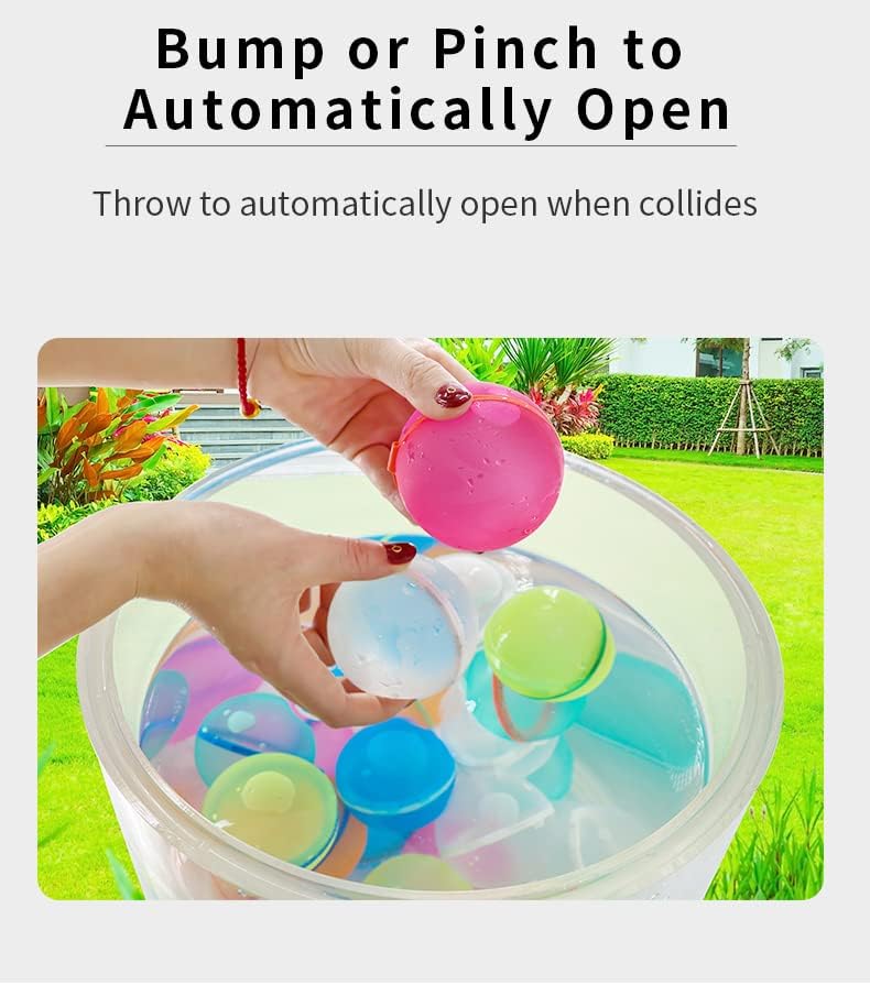 8 Опаковки за Многократна употреба Водни Балони с Самоуплотняющимся бързо пълнеж, за Многократна употреба Водни Балони с балони за момчета