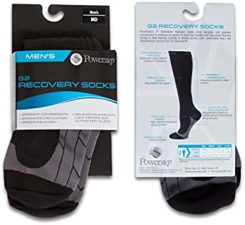 Компрессионный чорап Powerstep G2, Истина Градиент степента, 20-30 мм hg. супена, Облекчаване на болка и дискомфорт, подобрено