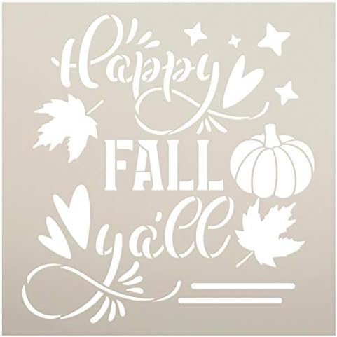 Шаблони Happy Fall Yall от StudioR12 | декорация за дома в есенната фермерска къща със Собствените си ръце | Дървена табела за бродерия