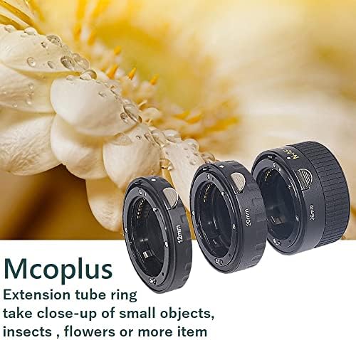 Mcoplus N-P (Пластмаса) Комплект удължители за макро фотография с автоматично фокусиране за цифрови огледално-рефлексни фотоапарати Nikon D7200 D7100 D5600 D5300 D5200 D5100 D3400 D3300 D3200 D310