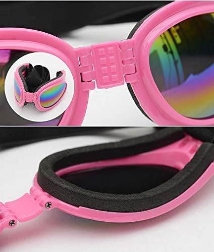 сгъваеми поляризирани слънчеви очила за кучета noПет със защита от замъгляване UV400 за кучета с тегло 6 кг и по-тежки (Черен) (Цвят: жълт)