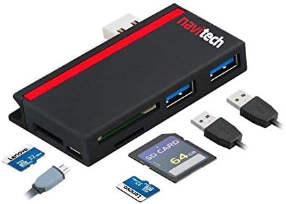 Navitech 2 в 1 Лаптоп /Таблет USB 3.0/2.0 на Адаптер-hub/Вход Micro USB устройство за четене на карти SD/Micro SD слот, Съвместим с Lenovo
