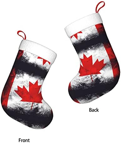 ELBULL Персонализирани Коледни Чорапи с Канадския Флаг, Коледни Чорапи за Семейна Почивка, Украса за Коледното Парти