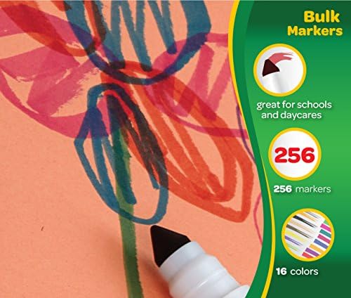 Crayola маркери С широка линия, Ученически Пособия на Едро За Учители, Детски Маркери За училище, Броят на 256