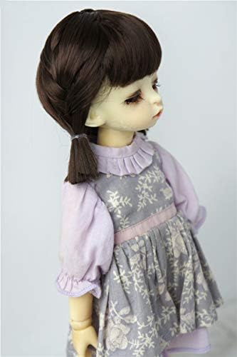 Куклени Перуки JD553 6-7 см, 7-8 инча, 8-9 см, Сладки горе-долу с плитки, YOSD MSD SD, Синтетични мохеровые Куклени перуки