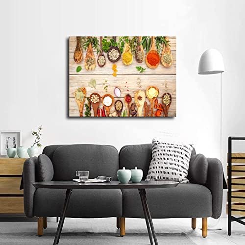 Цветни Кулинарни Подправки в кухненски лъжици Плакат Декоративна Живопис Фон на Стената HD Картина на Съвременната Стенопис Спалня