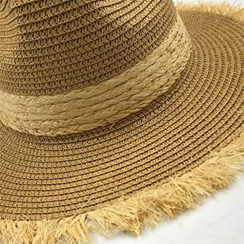 Закупуване на Летните Ежедневни Слънчеви шапки от Лико за Жени, Модни Джаз Сламена шапка за Мъже, Плажна Слънцезащитна Сламена Панама