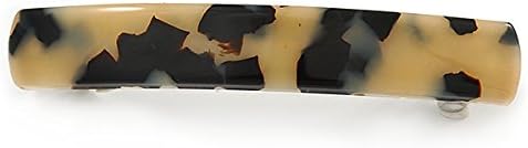 Акрилна Шнола за коса със Средна любимец принтом (телесен цвят / Тъмно кафяво) - 85 мм в диаметър
