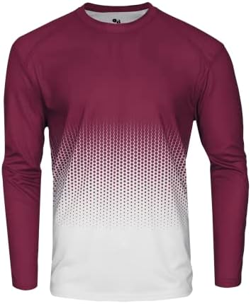 Badger Sport Възрастен 2-Цветен Сублимированная Риза с дълъг ръкав, Риза / Трико / Униформи