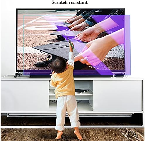 Защитно фолио за телевизор WSHA 32-65 инча срещу синьо сияние/Драскотини / на Пръстови отпечатъци, за LCD, LED, 4K OLED & QLED и изпъкнали екрани, 39 (889x512)
