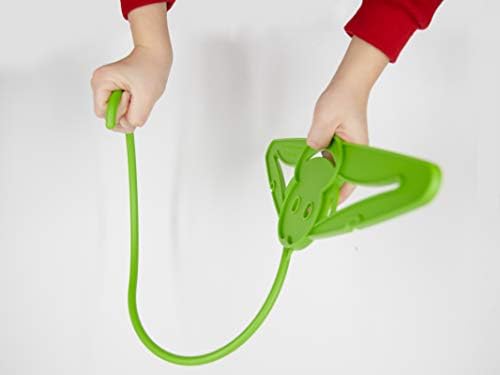 Закачалка за дрехи Monkey посочва размер - Удобна за деца от предучилищна възраст (зелена дървесна жаба)