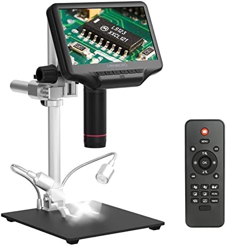 HDMI Цифров Микроскоп За Запояване 13Поставка за Стрели LINKMICRO LM407-Pro UHD 2160P 270X Електронен Микроскоп с Екран за